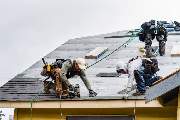 Professional Storm Damage Roof Repair technician working in Wautoma, WI